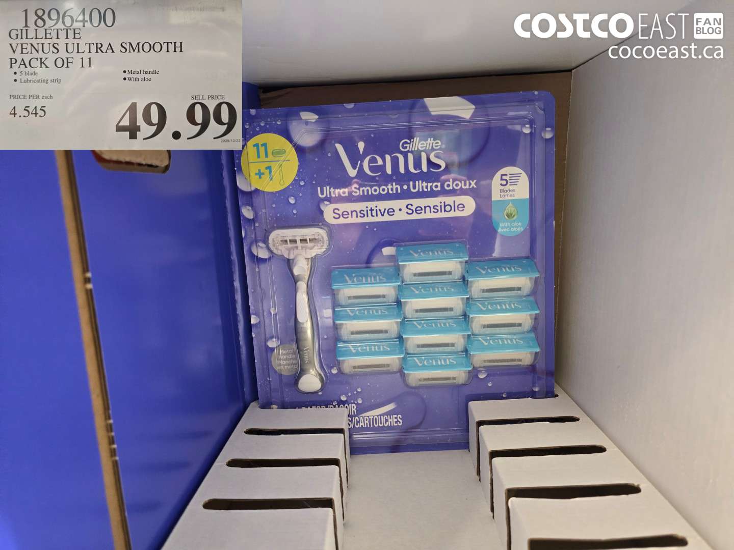1896400 GILLETTE VENUS ULTRA SMOOTH PACK OF 11 $49.99