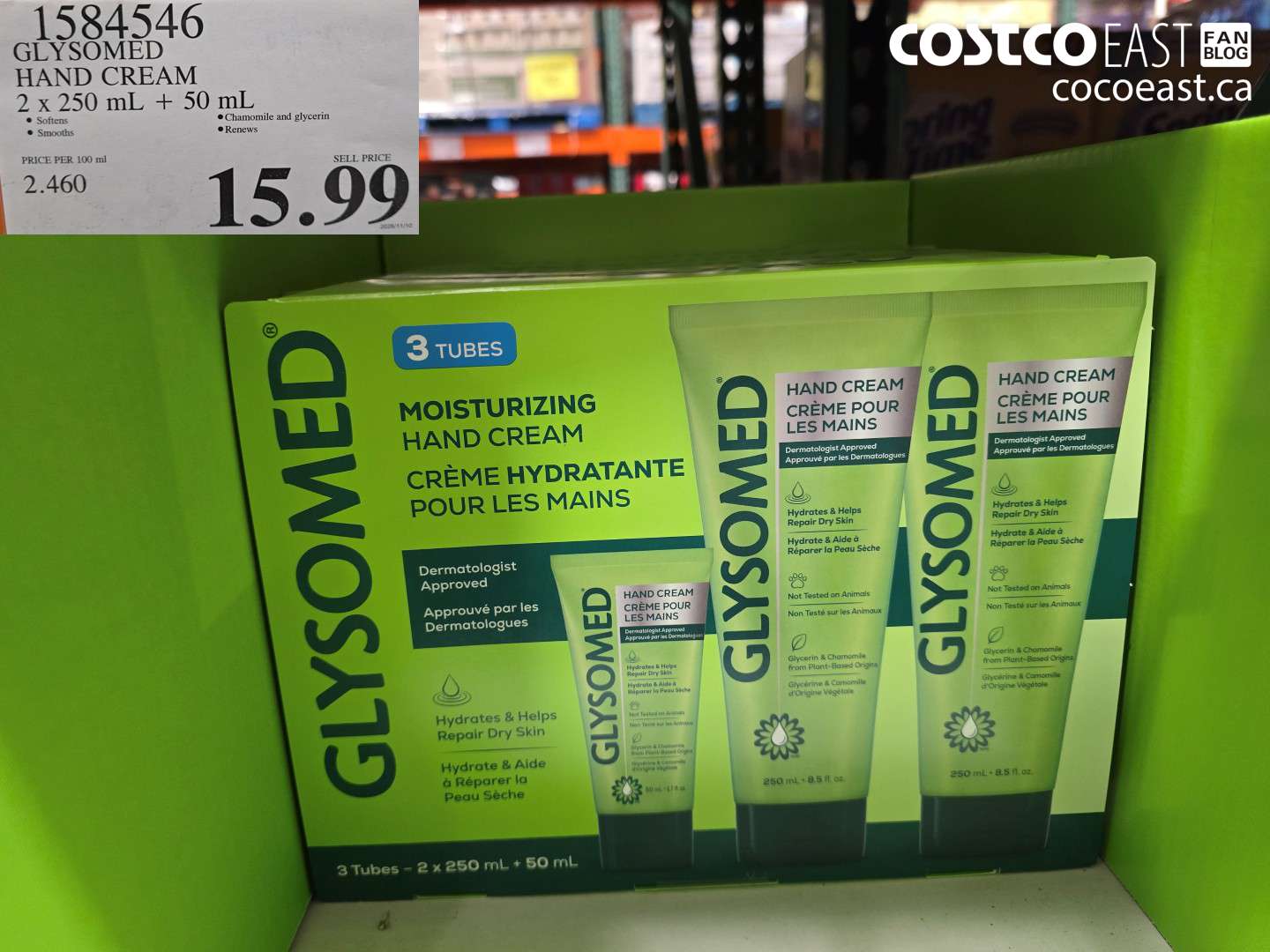 1584546 GLYSOMED HAND CREAM 2x 250 mL + 50 mL $15.99