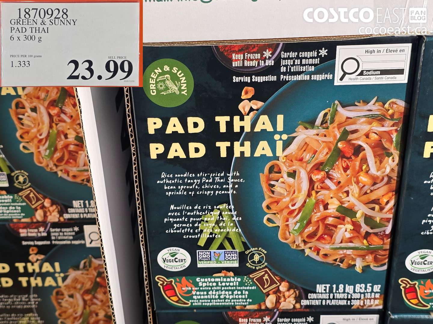 1870928 GREEN & SUNNY PAD THAI 6 x 300 g $23.99