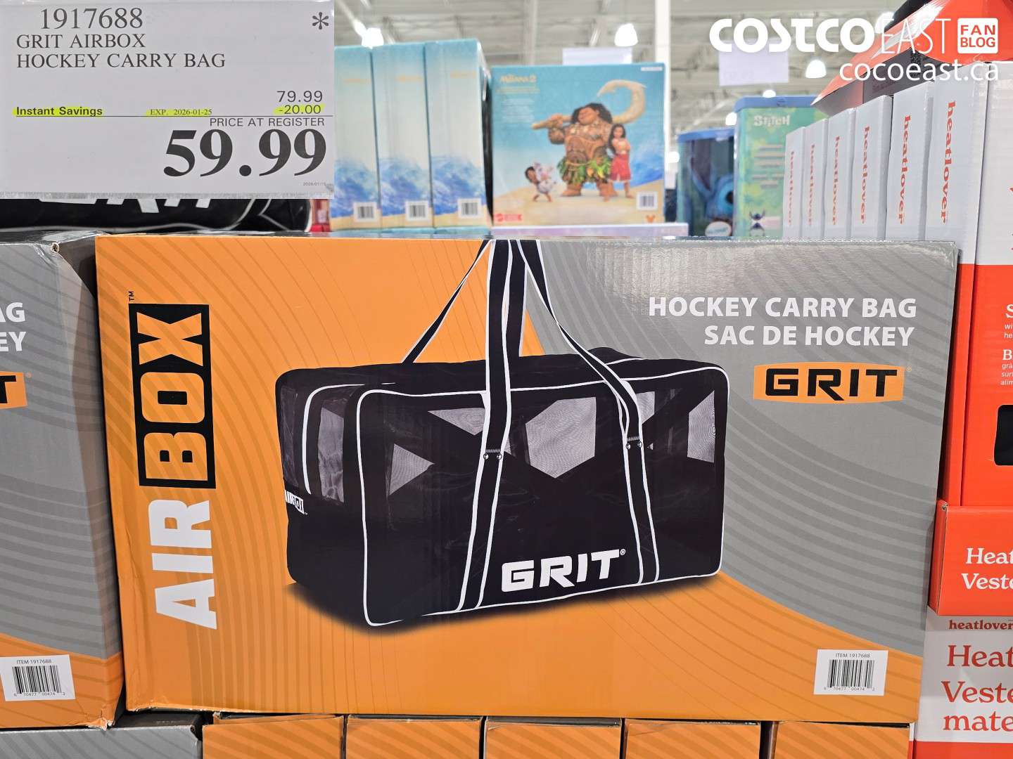 1917688 GRIT AIRBOX HOCKEY CARRY BAG ($20.00 INSTANT SAVINGS EXPIRES ON 2026-01-25) $59.99