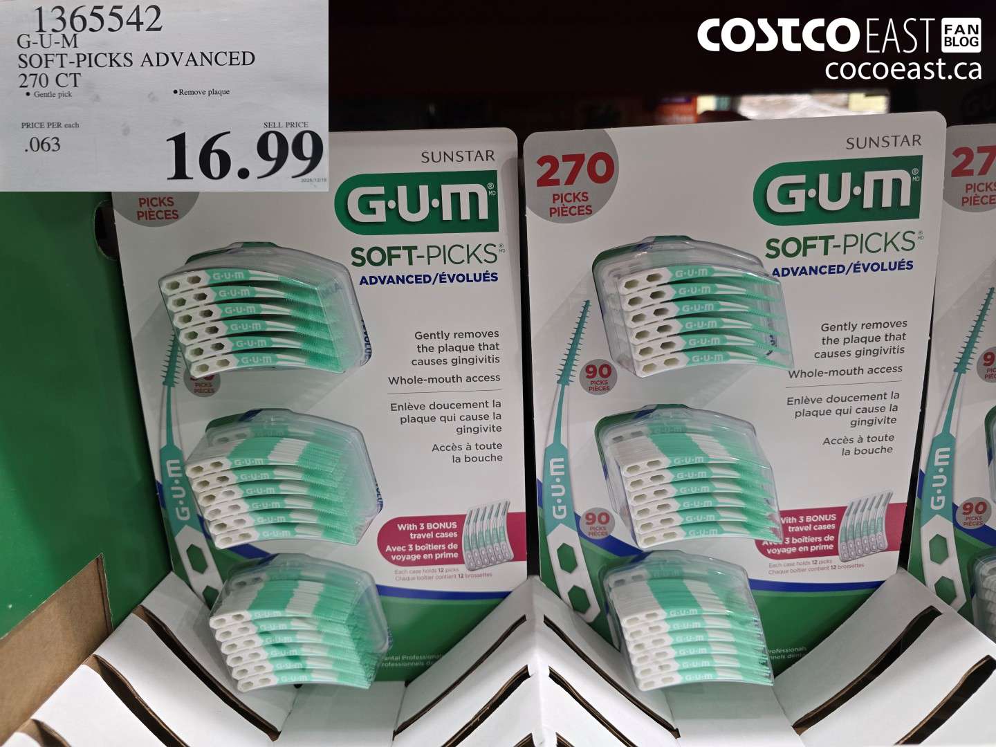 1365542 G-U-M SOFT-PICKS ADVANCED 270 CT $16.99