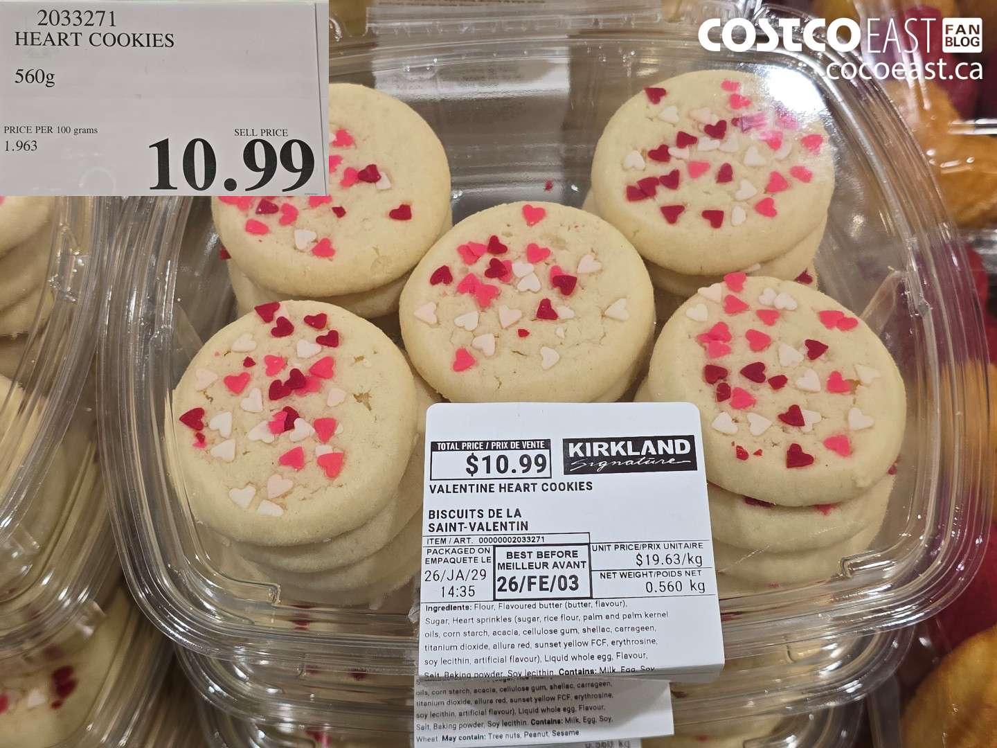2033271 HEART COOKIES 560g $10.99