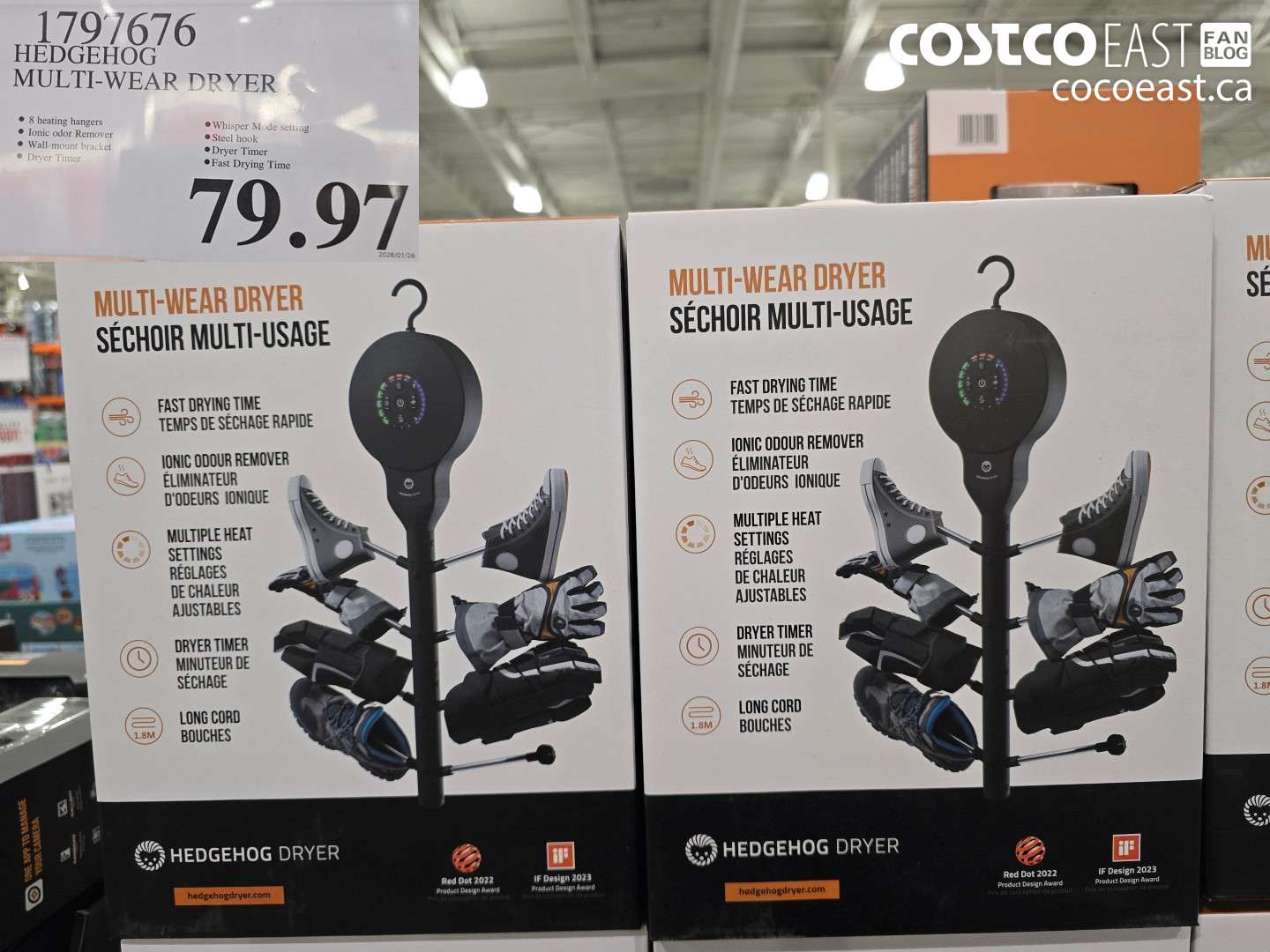 1797676 HEDGEHOG MULTI-WEAR DRYER $79.97