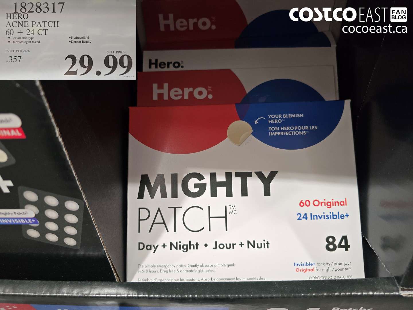1828317 HERO MIGHTY ACNE PATCH 60 + 24 CT $29.99