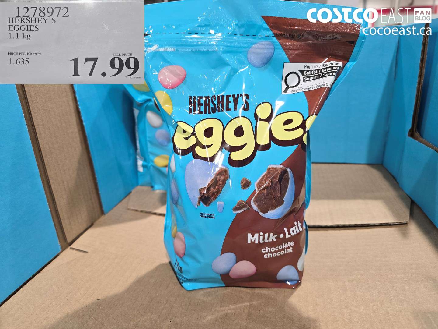1278972 HERSHEY'S EGGIES 1.1 kg $17.99