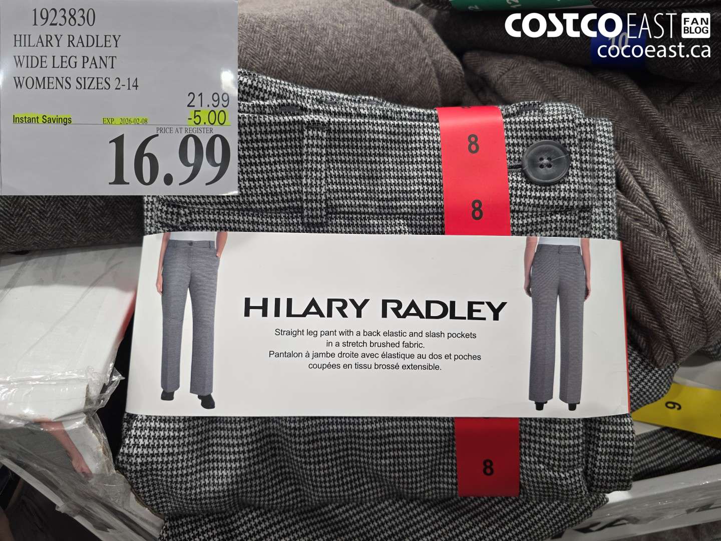 1923830 HILARY RADLEY WIDE LEG PANT + WOMENS SIZES 2-14 ($5.00 INSTANT SAVINGS EXPIRES ON 2026-02-08) $16.99