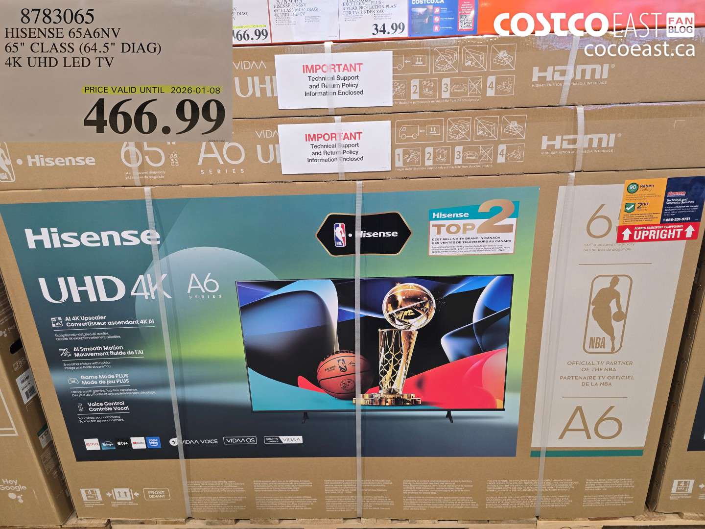 8783065 HISENSE 65A6NV 65
