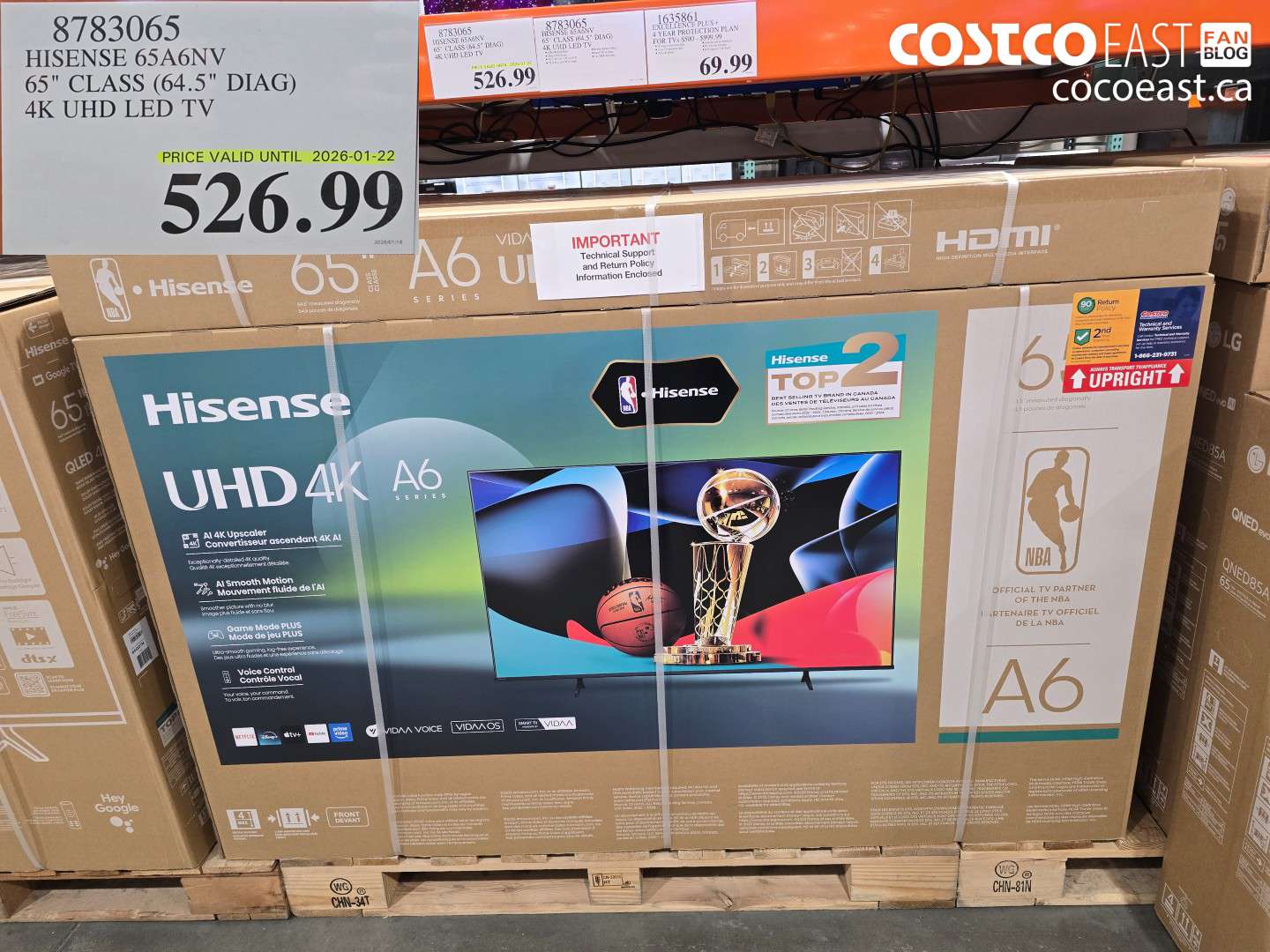 8783065 HISENSE 65A6NV 65