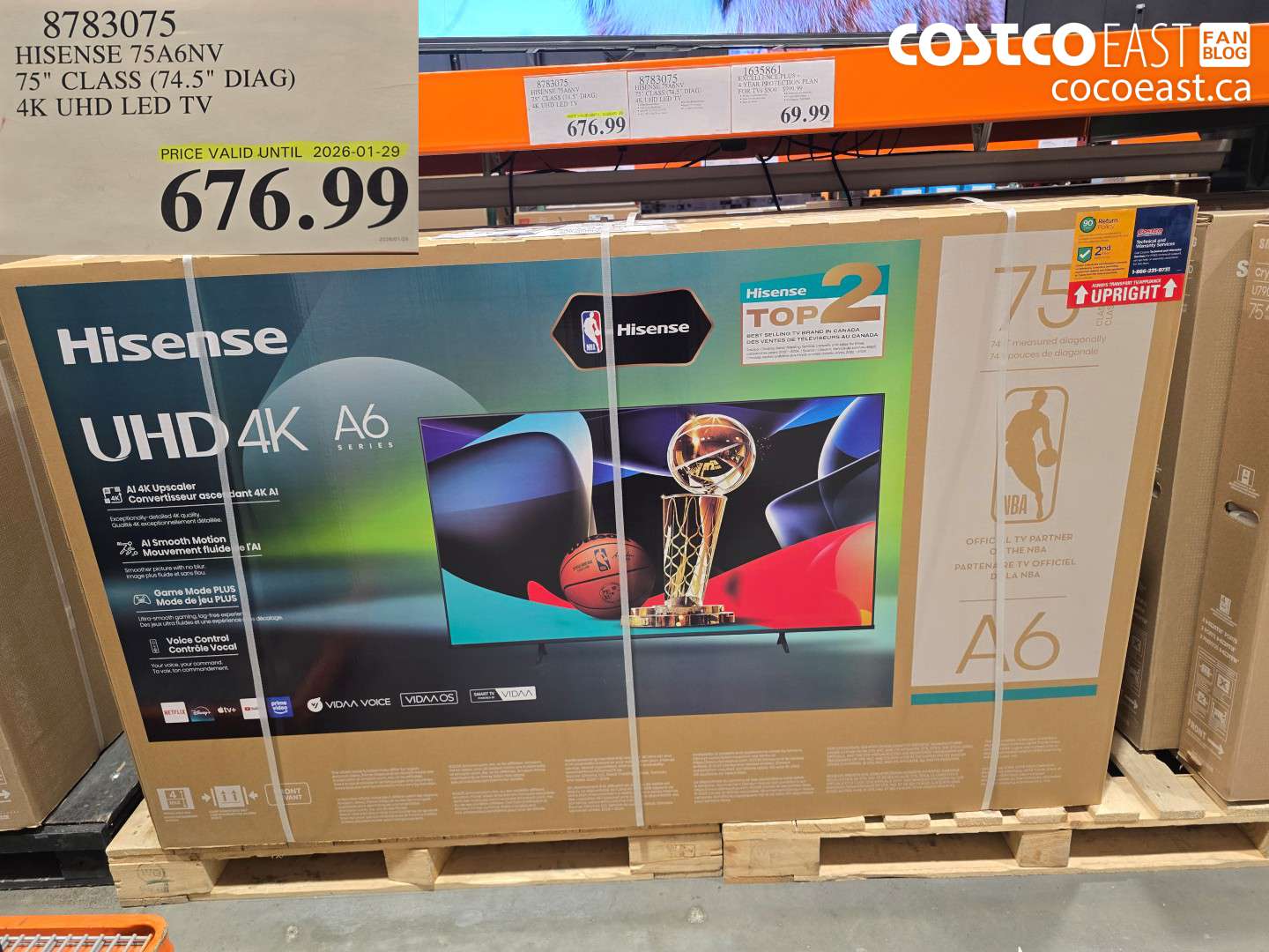 8783075 HISENSE 75A6NV 75