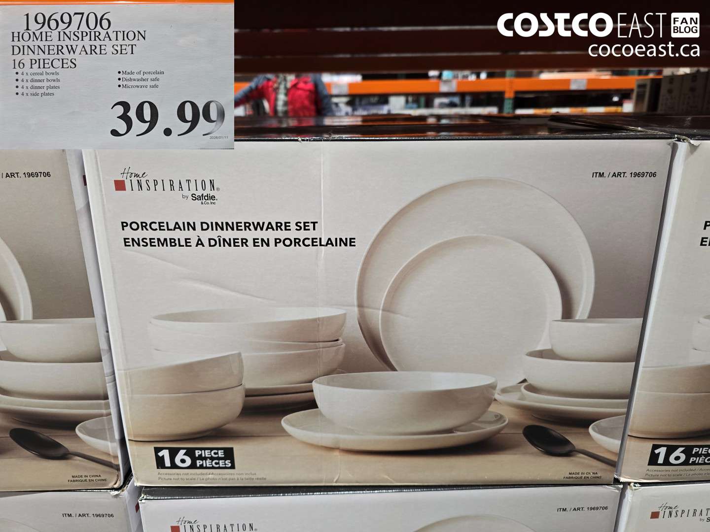 1969706 HOME INSPIRATION DINNERWARE SET 16 PIECES $39.99