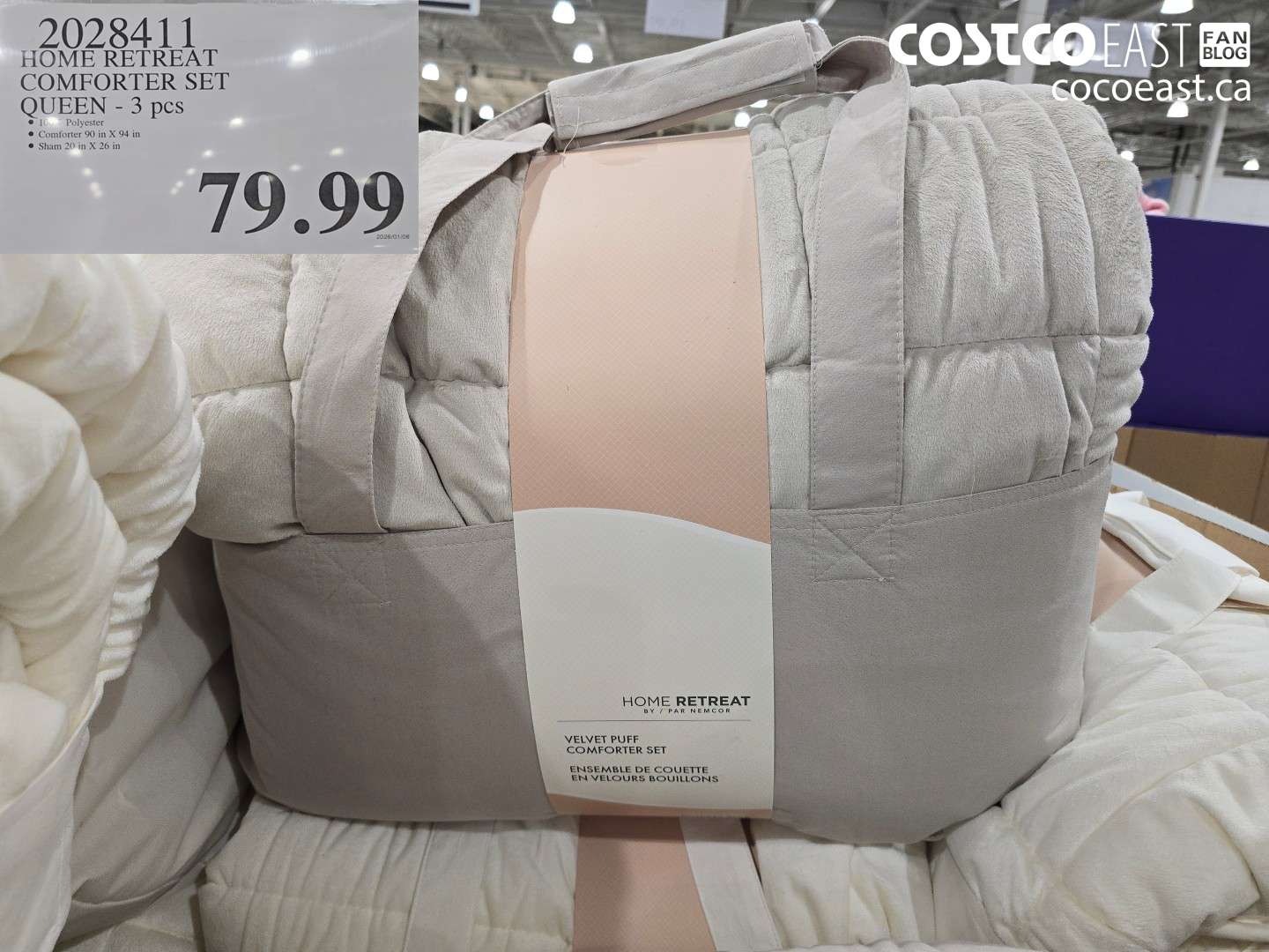 2028411 HOME RETREAT COMFORTER SET QUEEN - 3 pcs $79.99