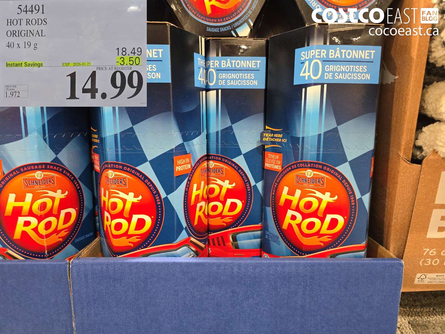 54491 HOT RODS ORIGINAL 40 x 19g ($3.50 INSTANT SAVINGS EXPIRES ON 2026-01-25) $14.99