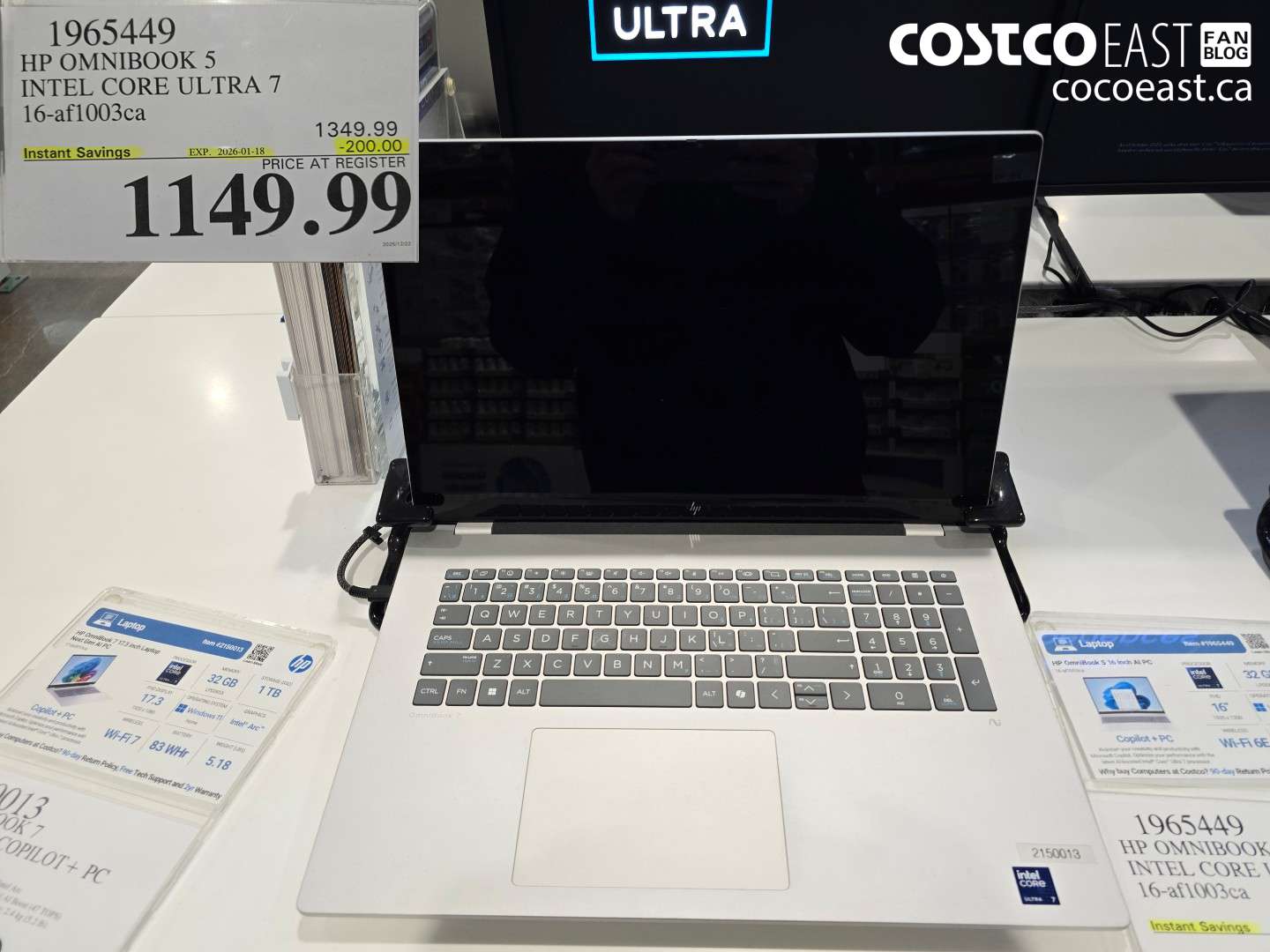 1965449 HP OMNIBOOK 5 INTEL CORE ULTRA 7 16-af1003ca ($200.00 INSTANT SAVINGS EXPIRES ON 2026-01-18) $1149.99