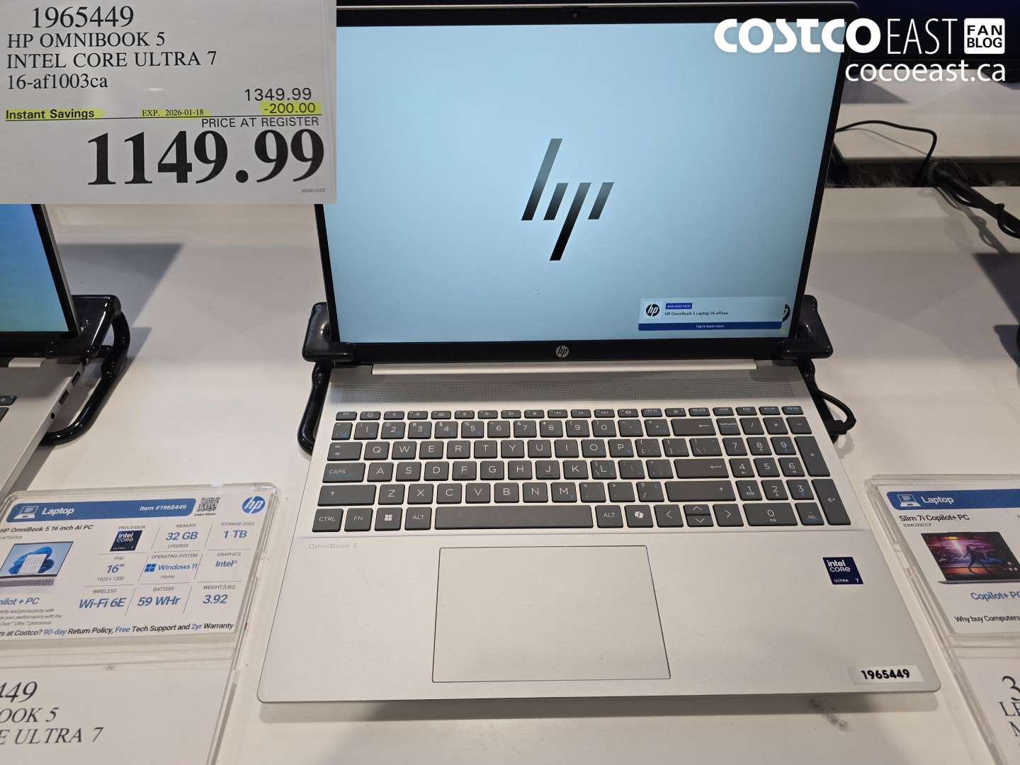 1965449 HP OMNIBOOK 5 INTEL CORE ULTRA 7 16-af1003ca ($200.00 INSTANT SAVINGS EXPIRES ON 2026-01-18) $1149.99