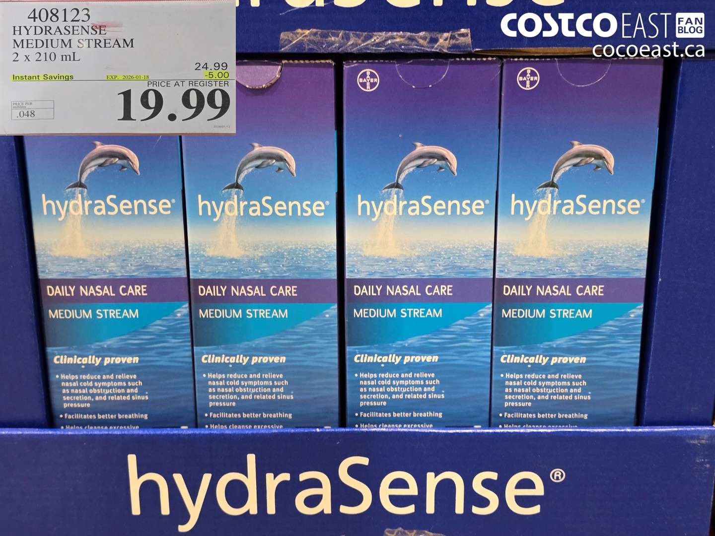 408123 HYDRASENSE MEDIUM STREAM 2 x 210ml ($5.00 INSTANT SAVINGS EXPIRES ON 2026-01-18) $19.99