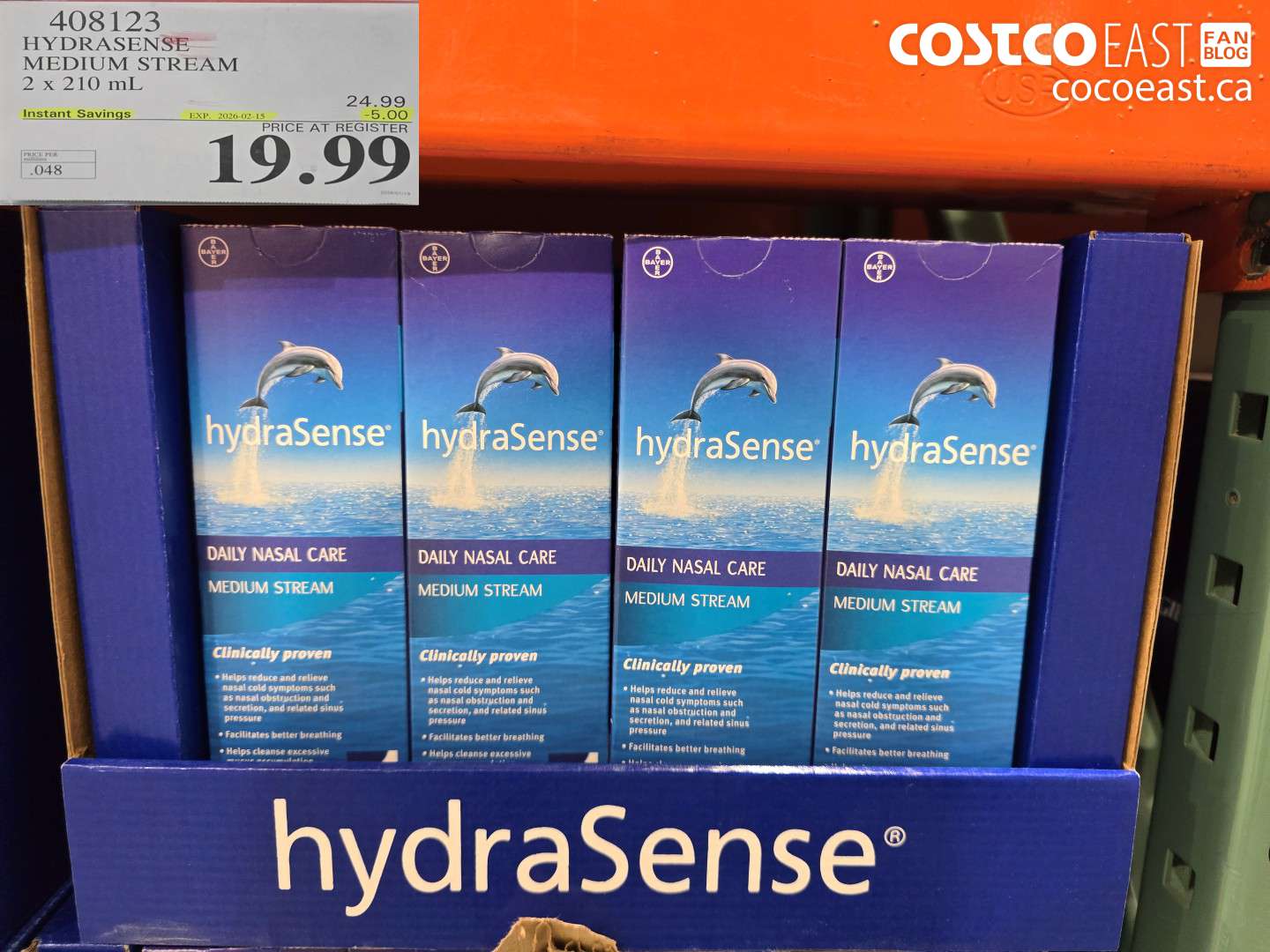 408123 HYDRASENSE MEDIUM STREAM 2 x 210ml ($5.00 INSTANT SAVINGS EXPIRES ON 2026-02-15) $19.99