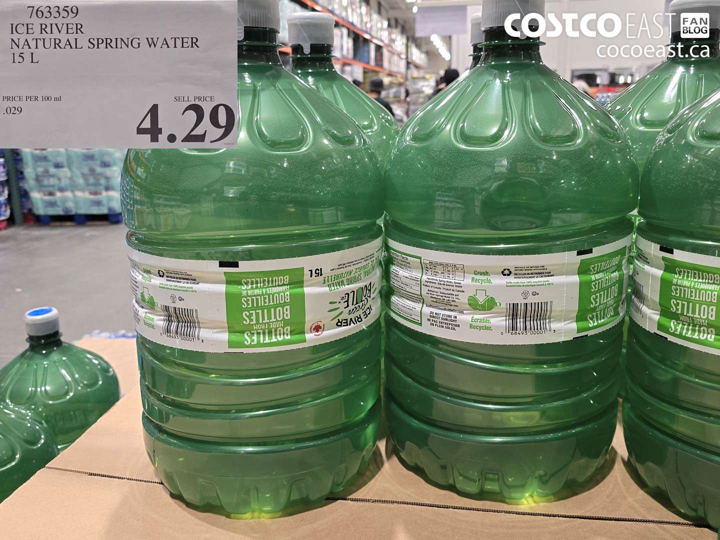 763359 ICE RIVER NATURAL SPRING WATER 15 L $4.29