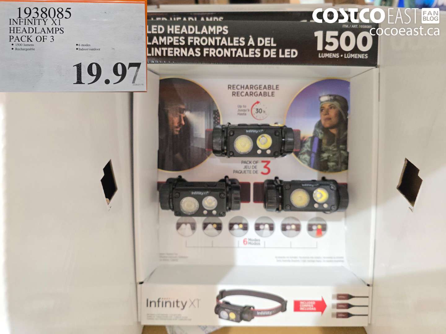 1938085 INFINITY X1 HEADLAMPS PACK OF 3 $19.97