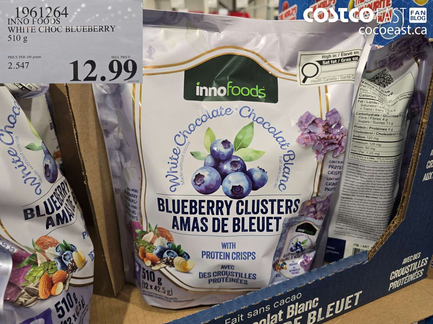 1961264 INNO FOODS WHITE CHOC BLUEBERRY 510 g $12.99