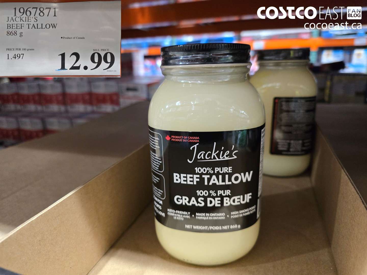 1967871 JACKIE'S BEEF TALLOW 868 G $12.99