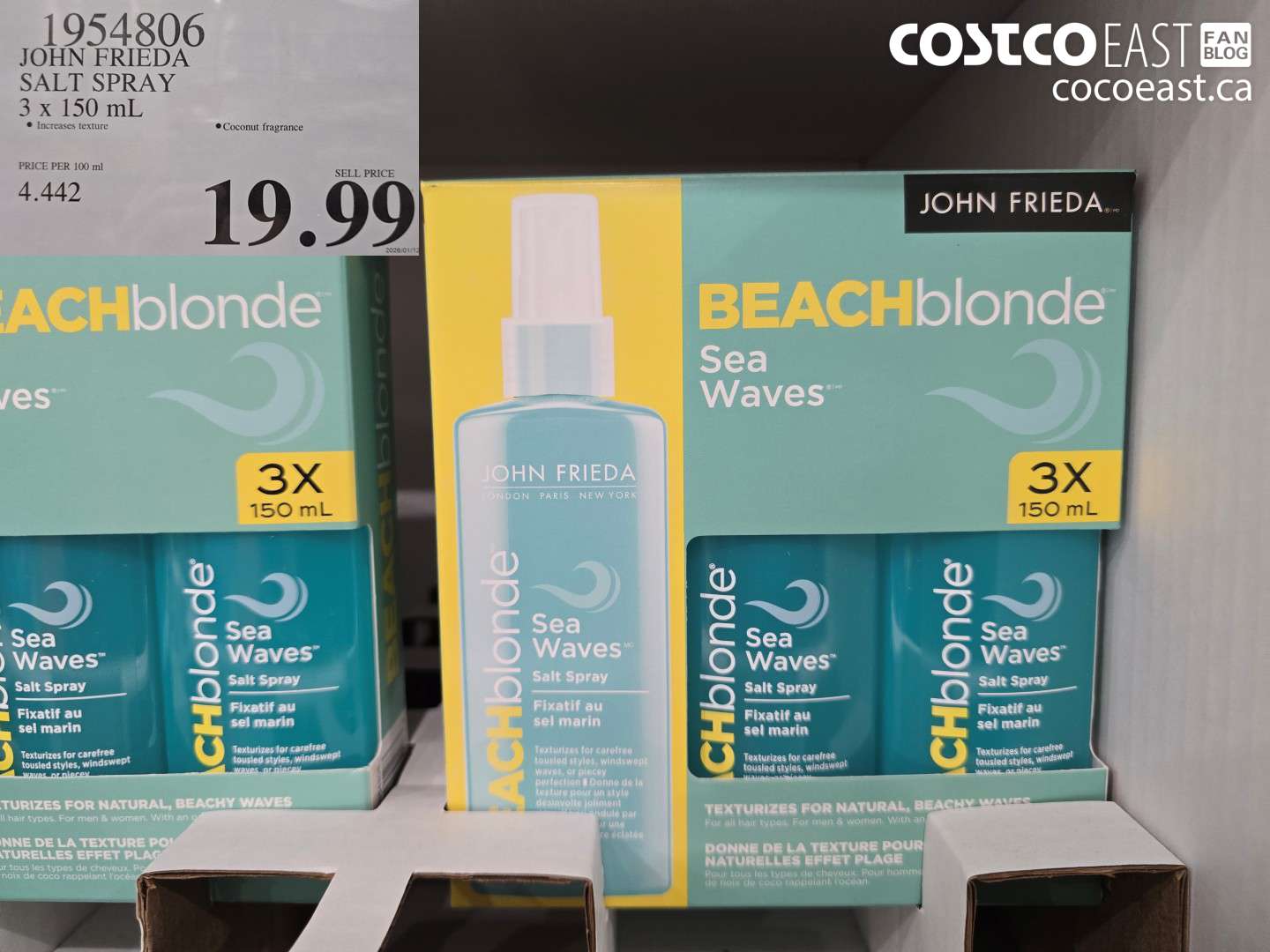 1954806 JOHN FRIEDA SALT SPRAY 3 X 150 ML $19.99