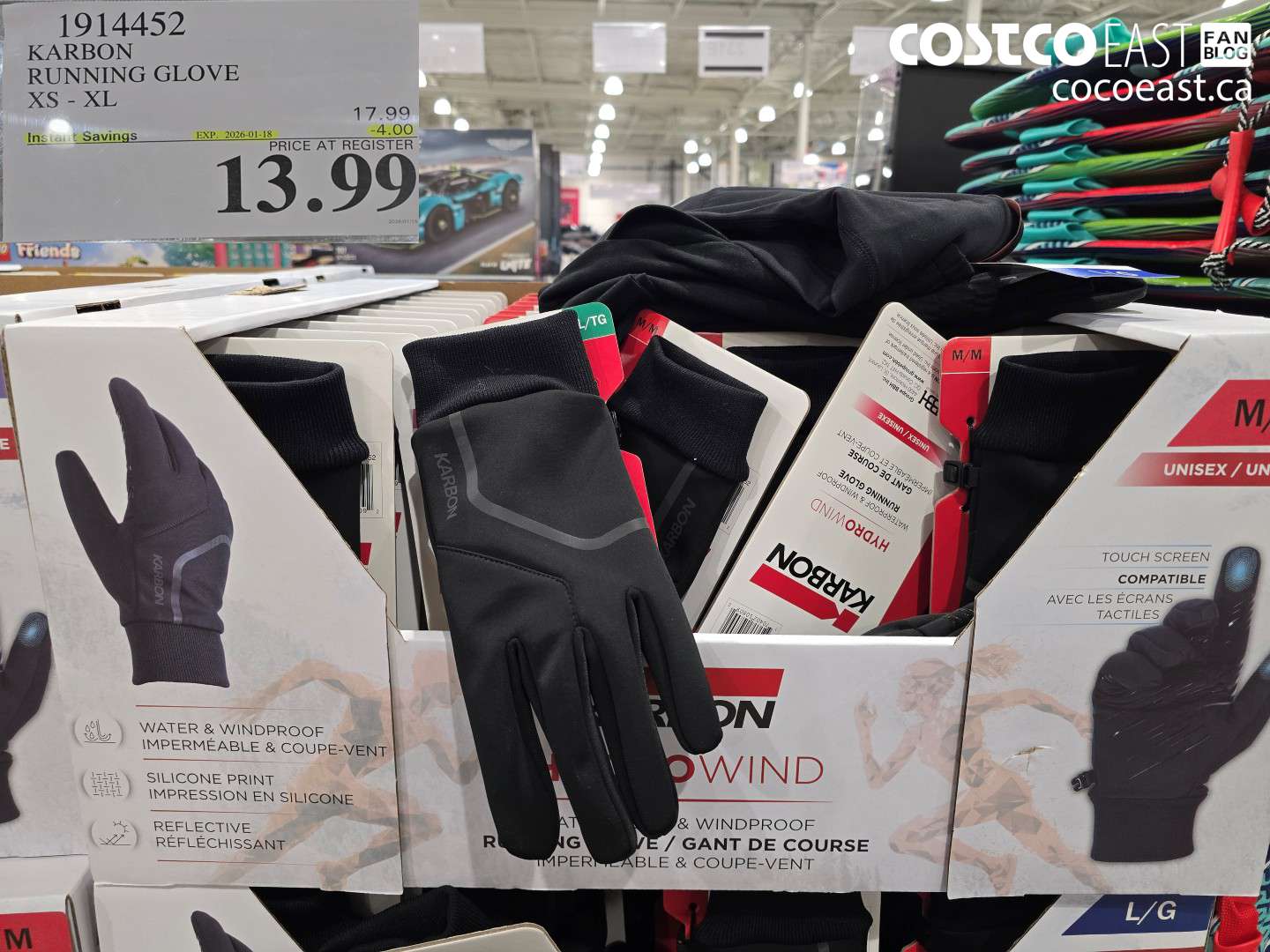 1914452 KARBON RUNNING GLOVE XS - XL ($4.00 INSTANT SAVINGS EXPIRES ON 2026-01-18) $13.99