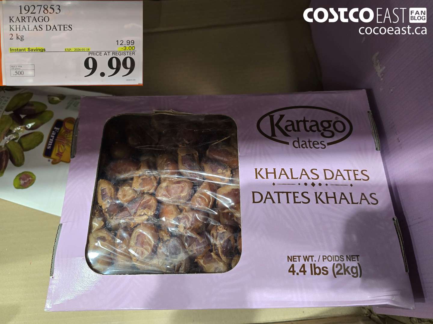 1927853 KARTAGO KHALAS DATES 2 kg 2026-0-18 ($3.00 INSTANT SAVINGS) $9.99