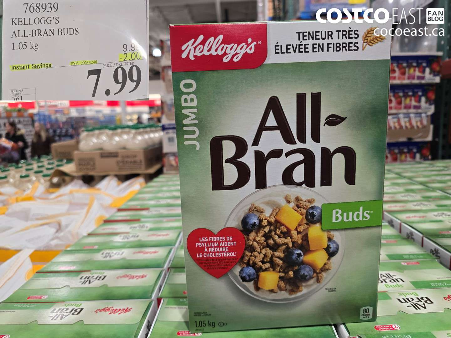 768939 KELLOGG'S ALL-BRAN BUDS 1.05 kg ($2.00 INSTANT SAVINGS EXPIRES ON 2026-02-01) $7.99