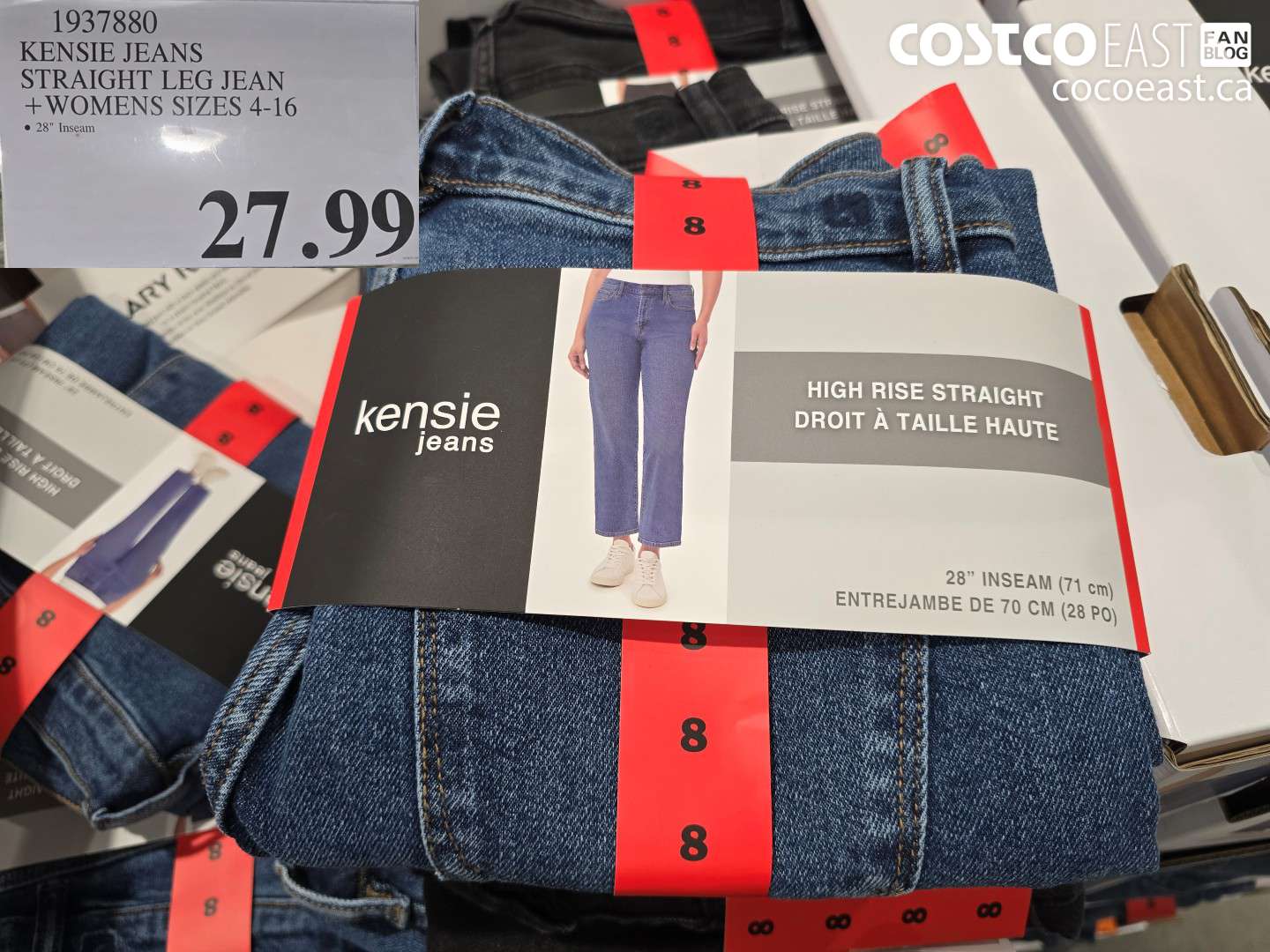 1937880 KENSIE JEANS STRAIGHT LEG JEAN + WOMENS SIZES 4-16 $27.99