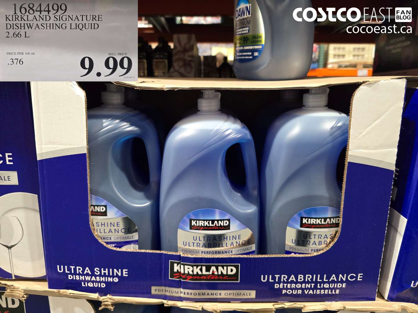 1684499 KIRKLAND SIGNATURE DISHWASHING LIQUID 2.66 L $9.99