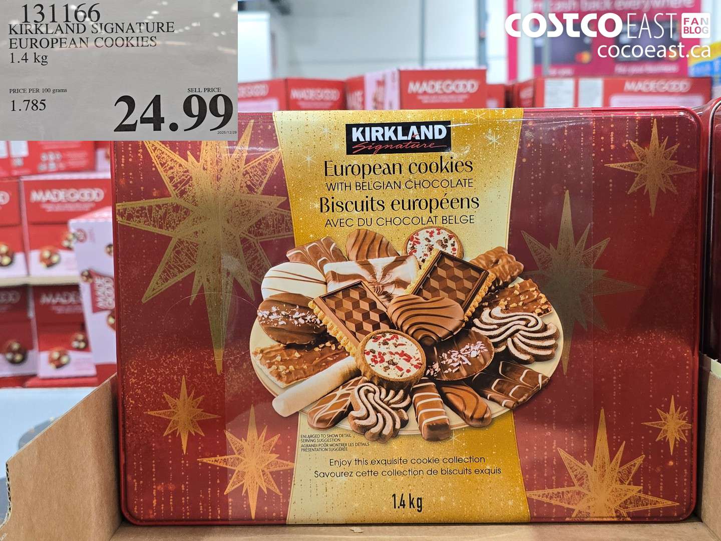 131166 KIRKLAND SIGNATURE EUROPEAN COOKIES 1.4 kg $24.99