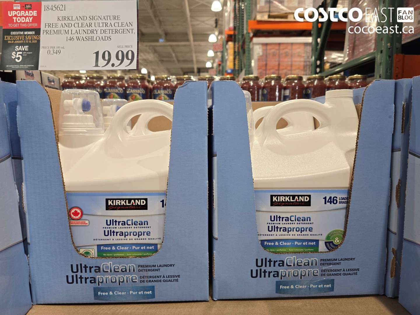 1845621 KIRKLAND SIGNATURE FREE & CLEAR 146 WASHLOADS ($5.00 INSTANT SAVINGS EXPIRES ON 2026-01-18) $14.99