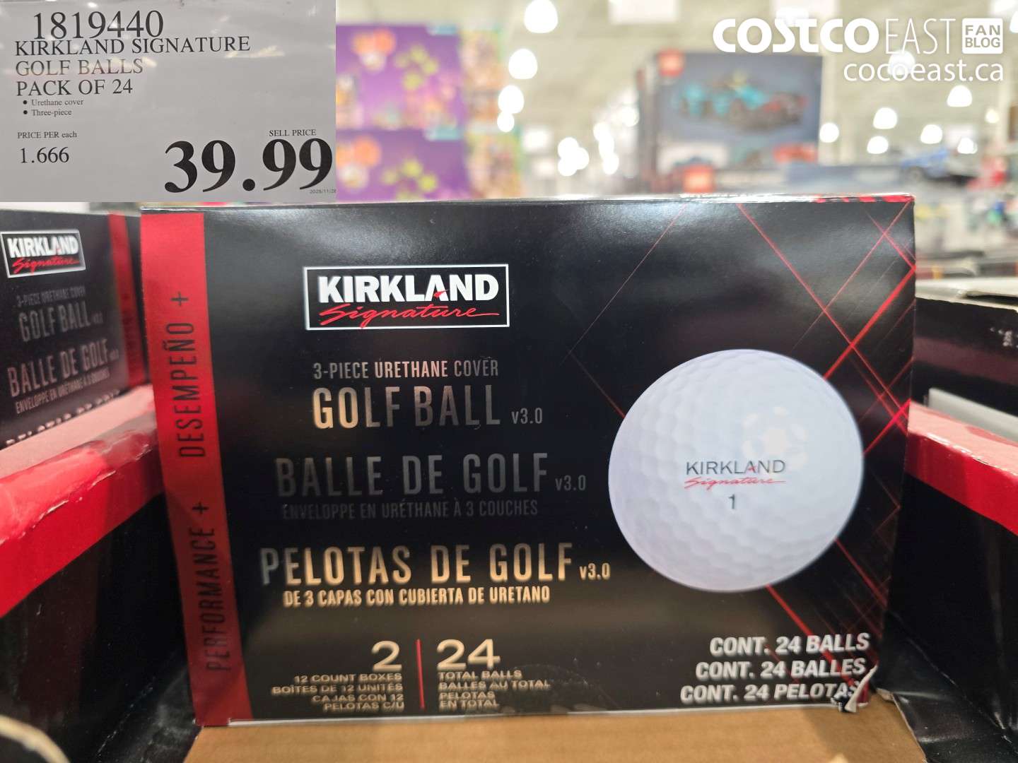 1819440 KIRKLAND SIGNATURE GOLF BALLS PACK OF 24 $39.99