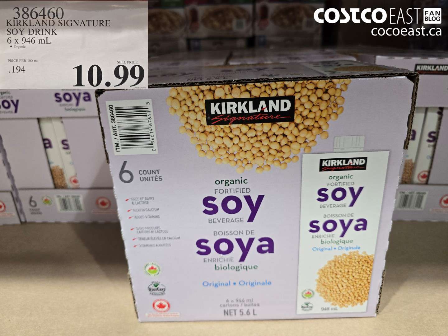 386460 KIRKLAND SIGNATURE SOY DRINK 6 X 946 ML $10.99