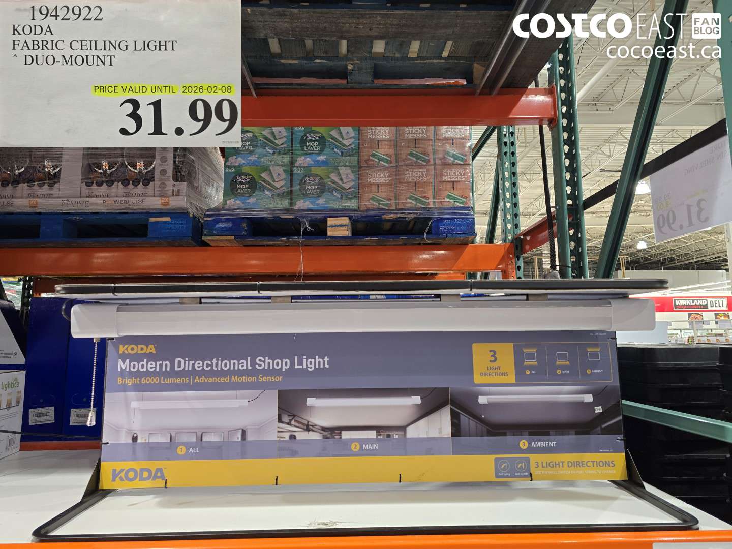 1942922 KODA FABRIC CEILING LIGHT DUO MOUNT $31.99