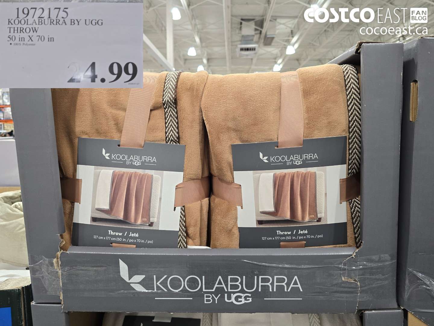1972175 KOOLA BURRA BY UGG THROW 50 IN X 70 IN $24.99