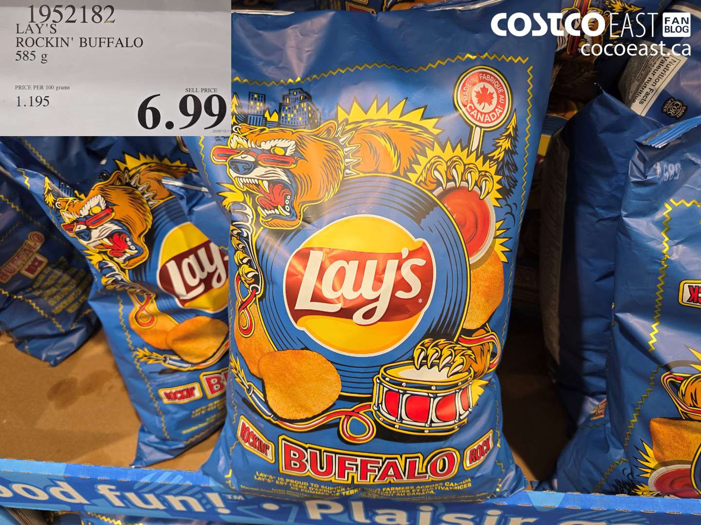 1952182 LAY'S ROCKIN' BUFFALO 585 G $6.99