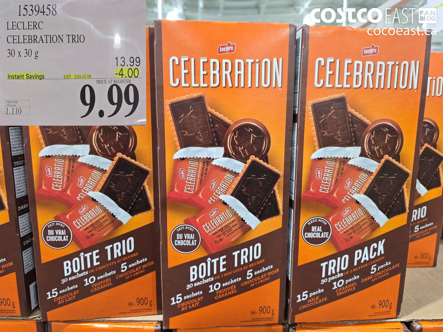 1539458 LECLERC CELEBRATION TRIO 30 x 30g ($4.00 INSTANT SAVINGS EXPIRES ON 2026-02-08) $9.99