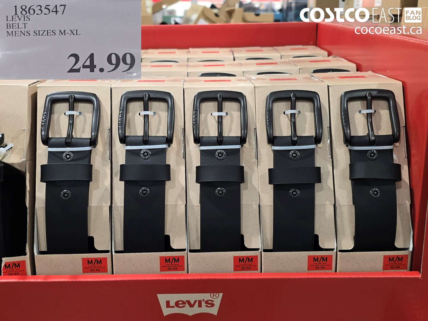 1863547 LEVIS BELT MENS SIZES M-XL $24.99