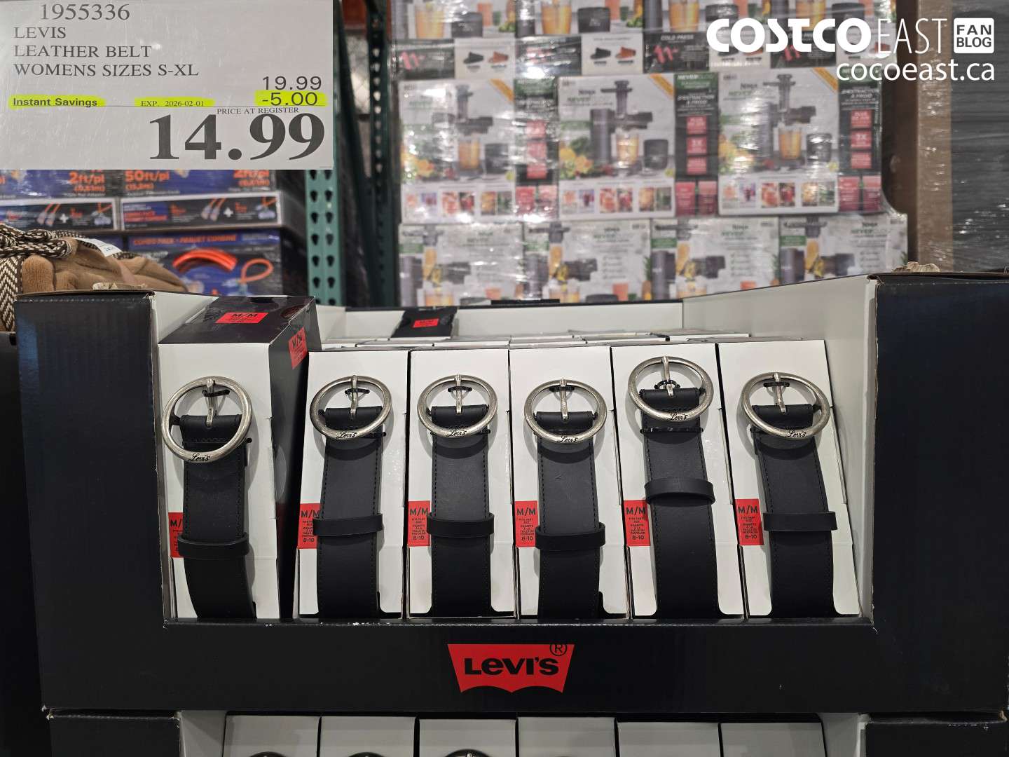 1955336 LEVIS LEATHER BELT WOMENS SIZES S-XL ($5.00 INSTANT SAVINGS EXPIRES ON 2026-02-01) $14.99