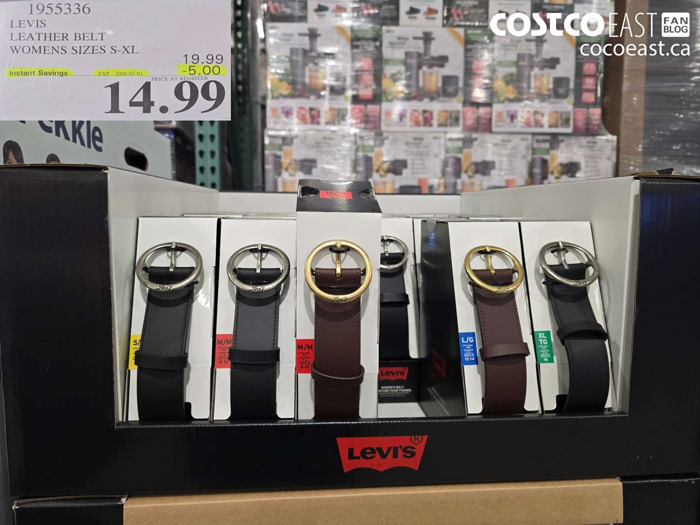 1955336 LEVIS LEATHER BELT WOMENS SIZES S-XL ($5.00 INSTANT SAVINGS EXPIRES ON 2026-02-01) $14.99