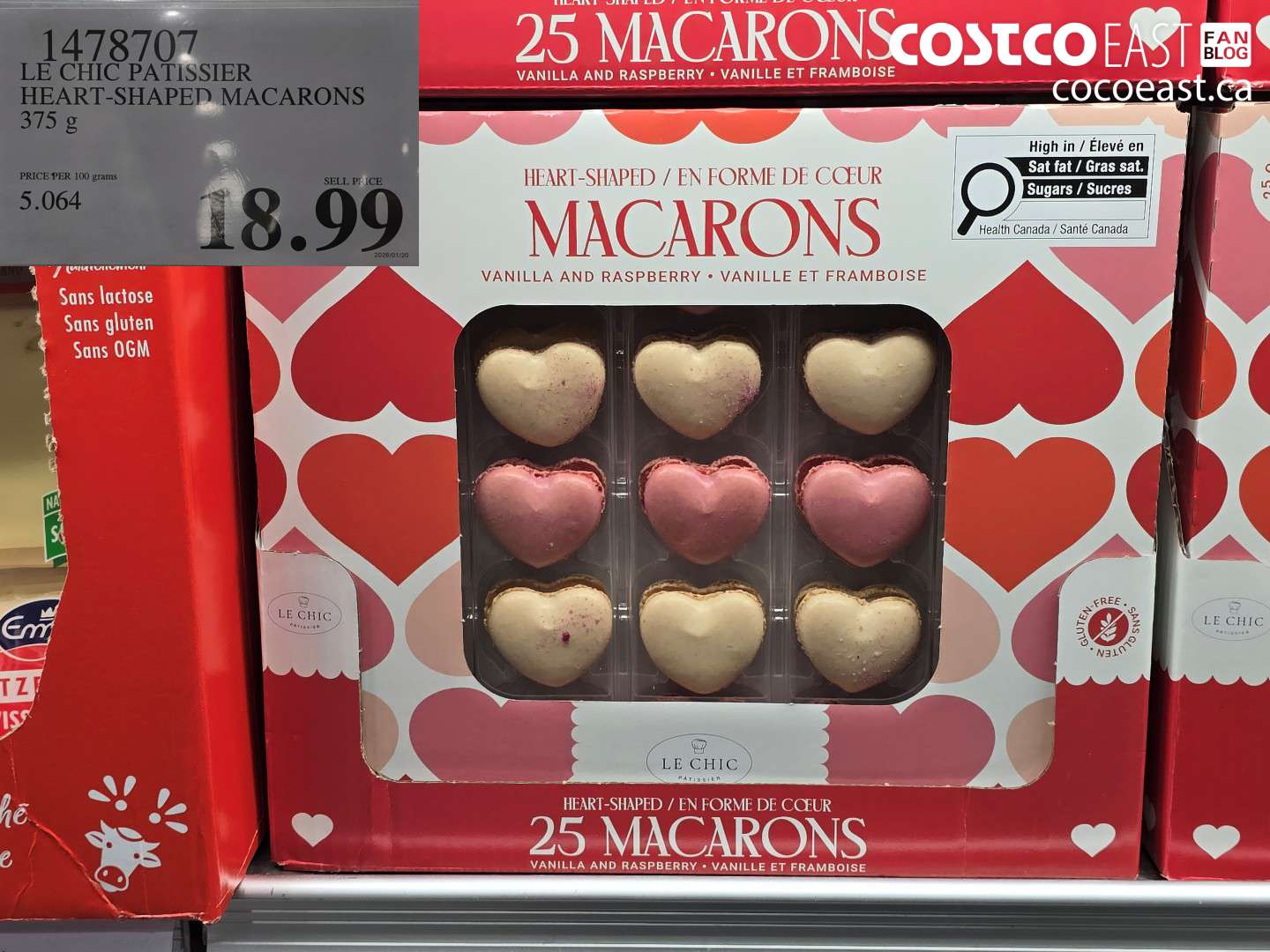 1478707 LE BON PATISSIER HEART-SHAPED MACARONS 375 g $18.99