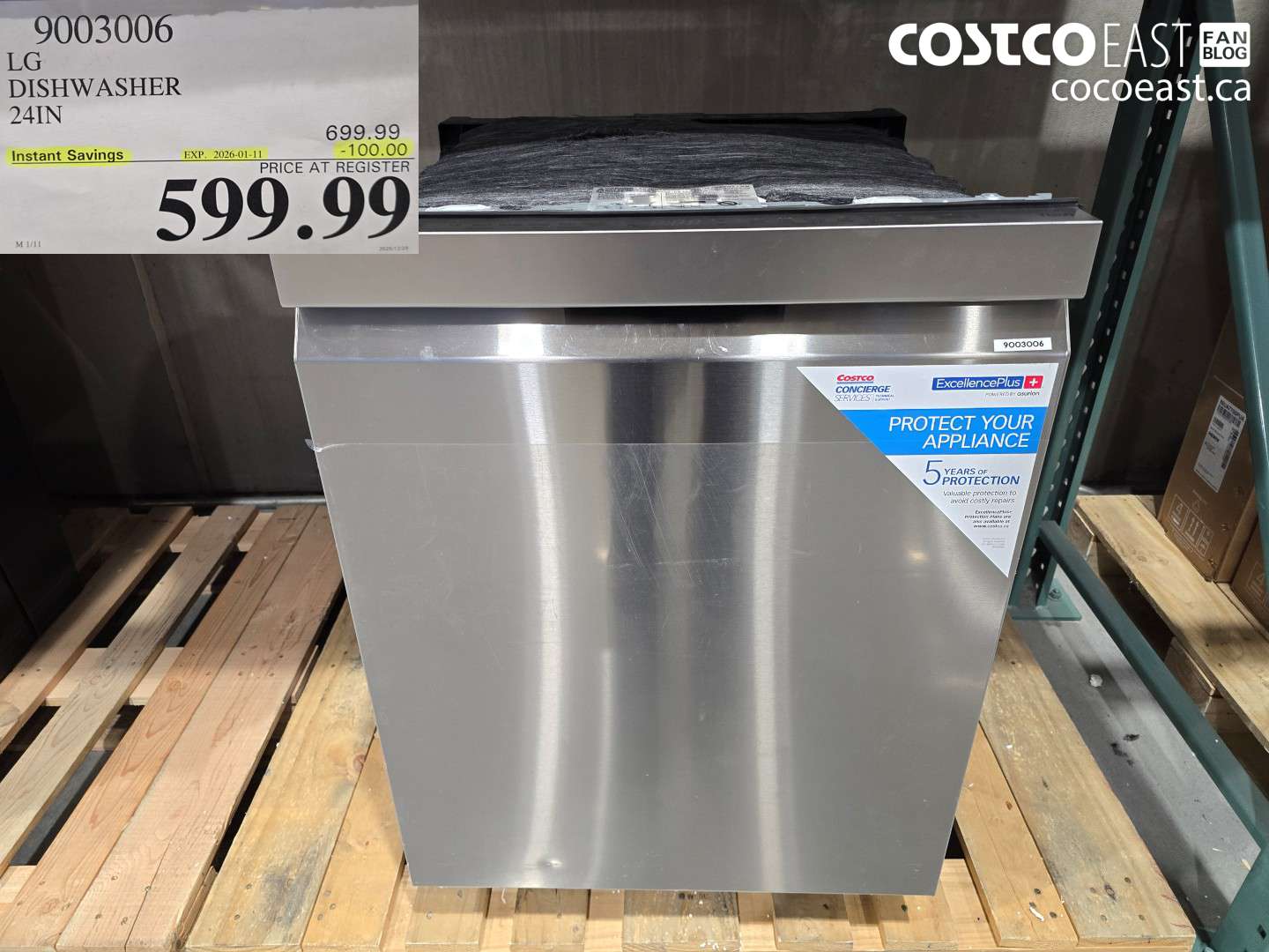 9003006 LG DISHWASHER 24IN ($100.00 INSTANT SAVINGS EXPIRES ON 2026-01-11) $599.99