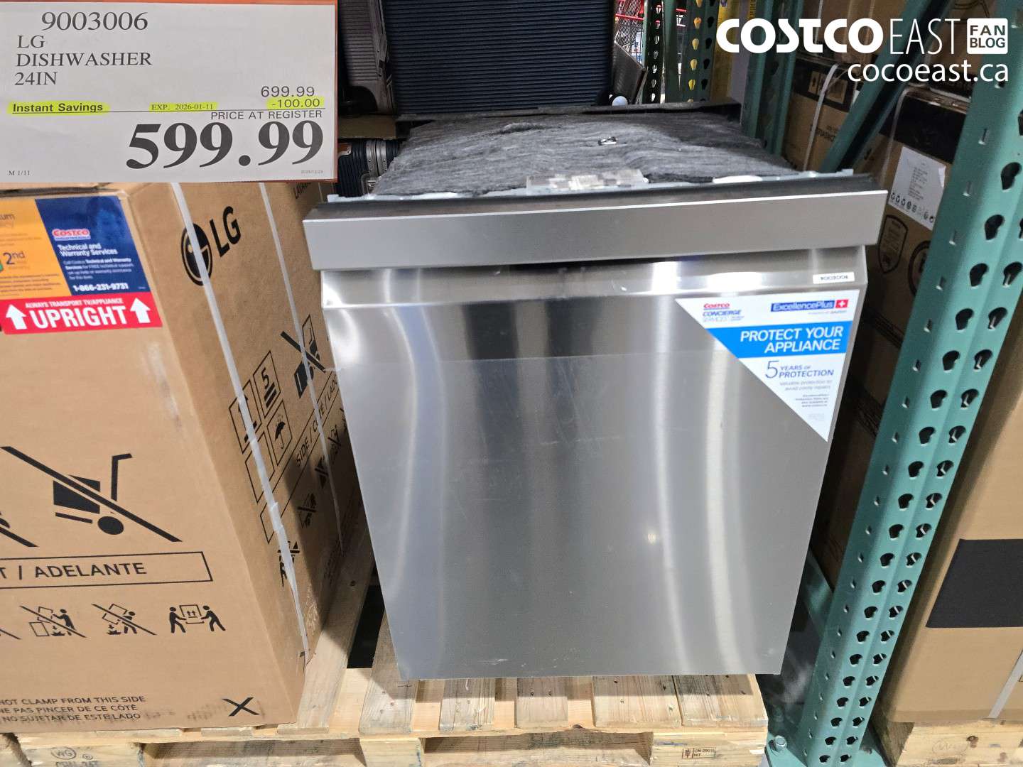 9003006 LG DISHWASHER 24IN ($100.00 INSTANT SAVINGS EXPIRES ON 2026-01-11) $599.99