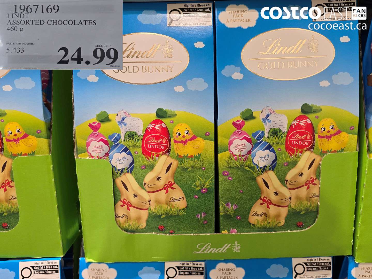 1967169 LINDT ASSORTED CHOCOLATES 460 g $24.99