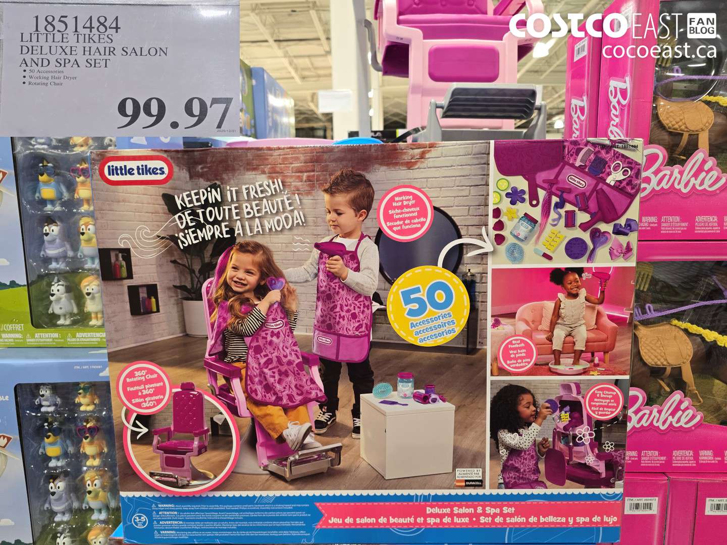 1851484 LITTLE TIKES DELUXE HAIR SALON AND SPA SET $99.97