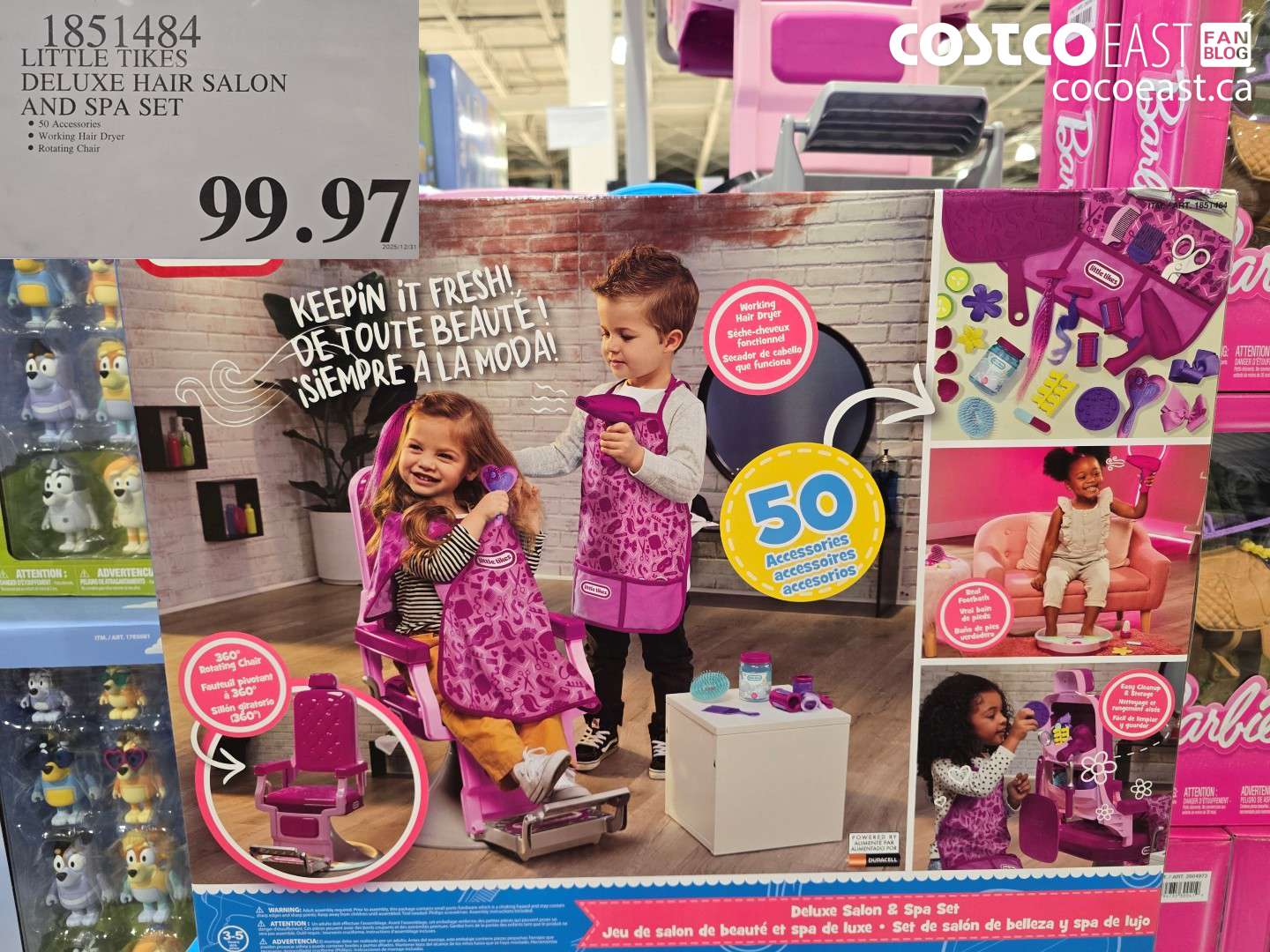 1851484 LITTLE TIKES DELUXE HAIR SALON AND SPA SET $99.97