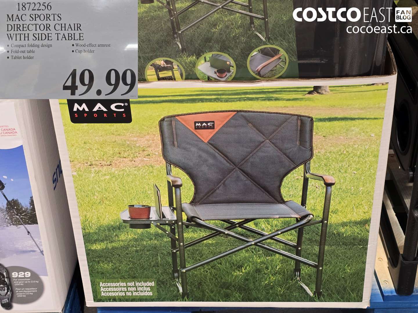 1872256 MAC SPORTS DIRECTOR CHAIR WITH SIDE TABLE $49.99