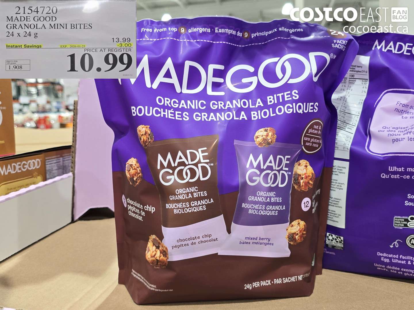 2154720 MADE GOOD GRANOLA MINIS 24x24G ($3.00 INSTANT SAVINGS EXPIRES ON 2026-01-25) $10.99