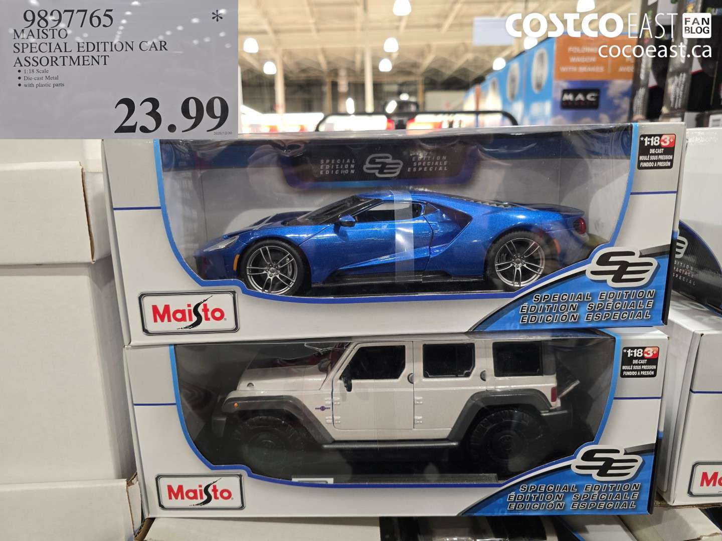 9897765 MAISTO SPECIAL EDITION CAR ASSORTMENT $23.99